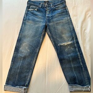 Chimala Button Fly Jeans | Vintage Wash Blue Denim | Size 26